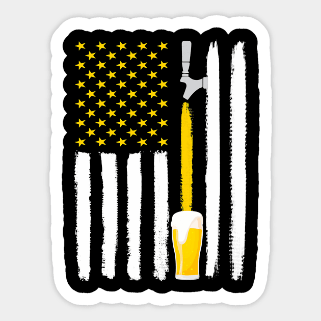 Craft beer lover i american flag i usa i th july Sticker by Tianna Bahringer